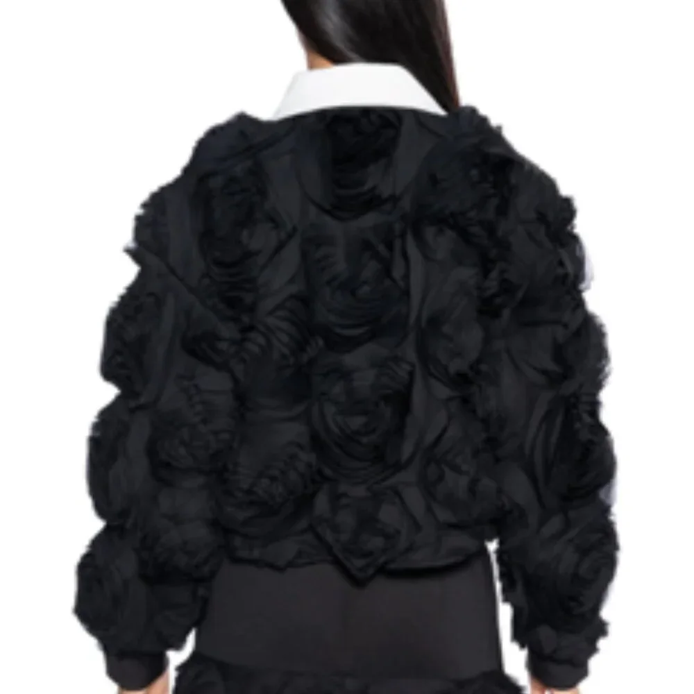 AKIRA - 3D FLORAL BOMBER SET - JACKET AND SKIRT - Picture 4 of 9